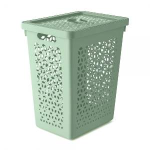 CESTO ROUPA TELADO UZ 55LT VERDE DIV 372