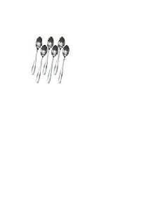 COLHER SOBREMESA MONALIZA C/6 INOX 20106