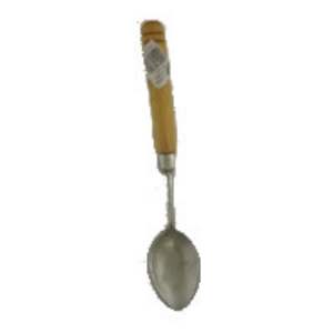 COLHER ALUMINIO CABO MADEIRA MK