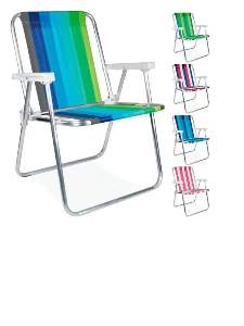 CADEIRA PRAIA ALUMINIO RECL 4P BEL 25000